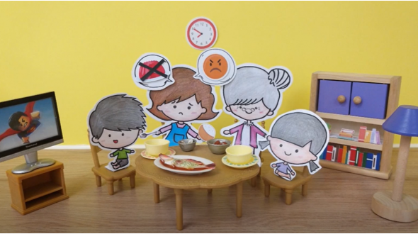 孩子邊食邊感受